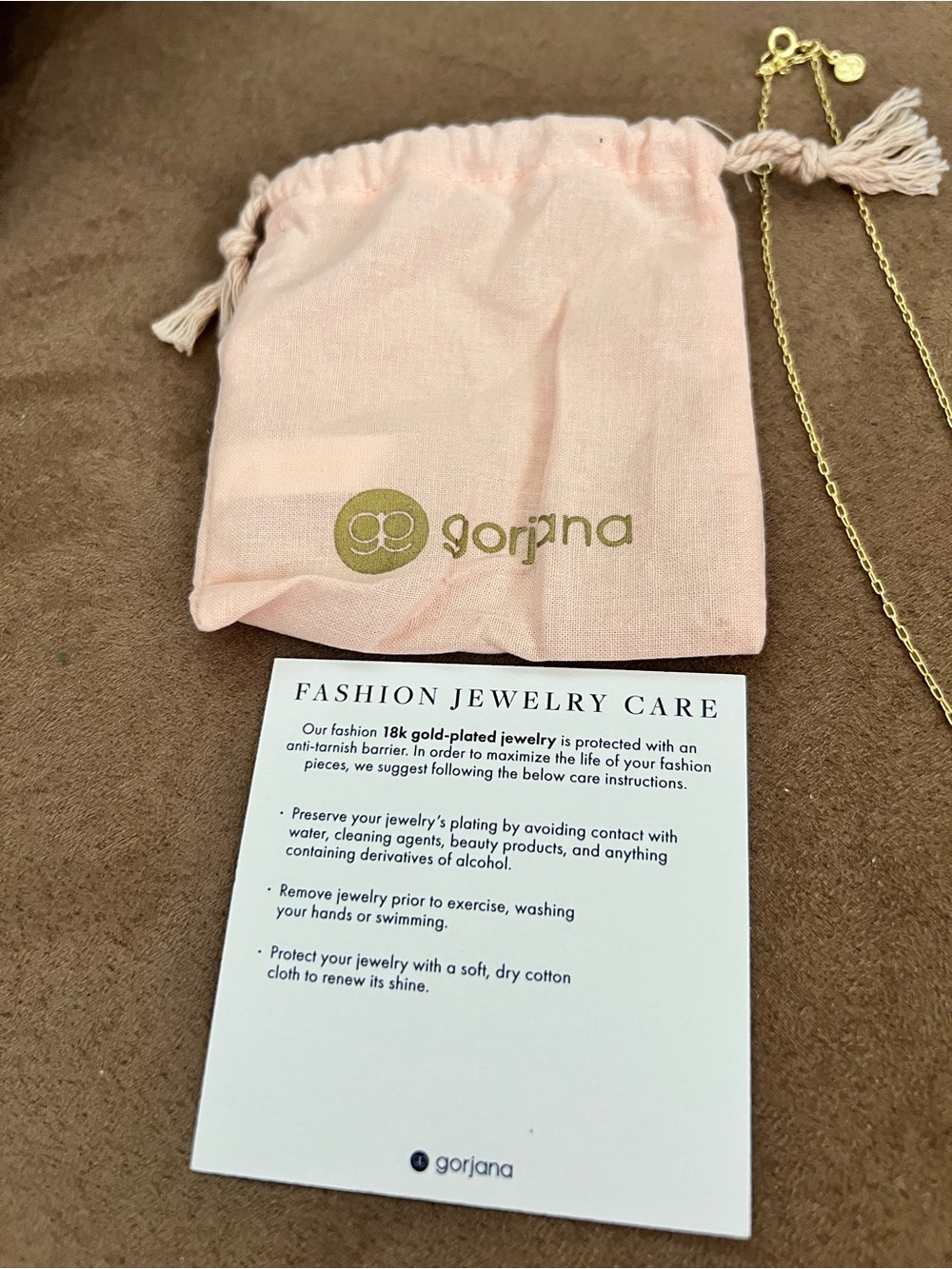 Gorjana Gold Floral Pendant Necklace with Pink Stone - Picture 4 of 4